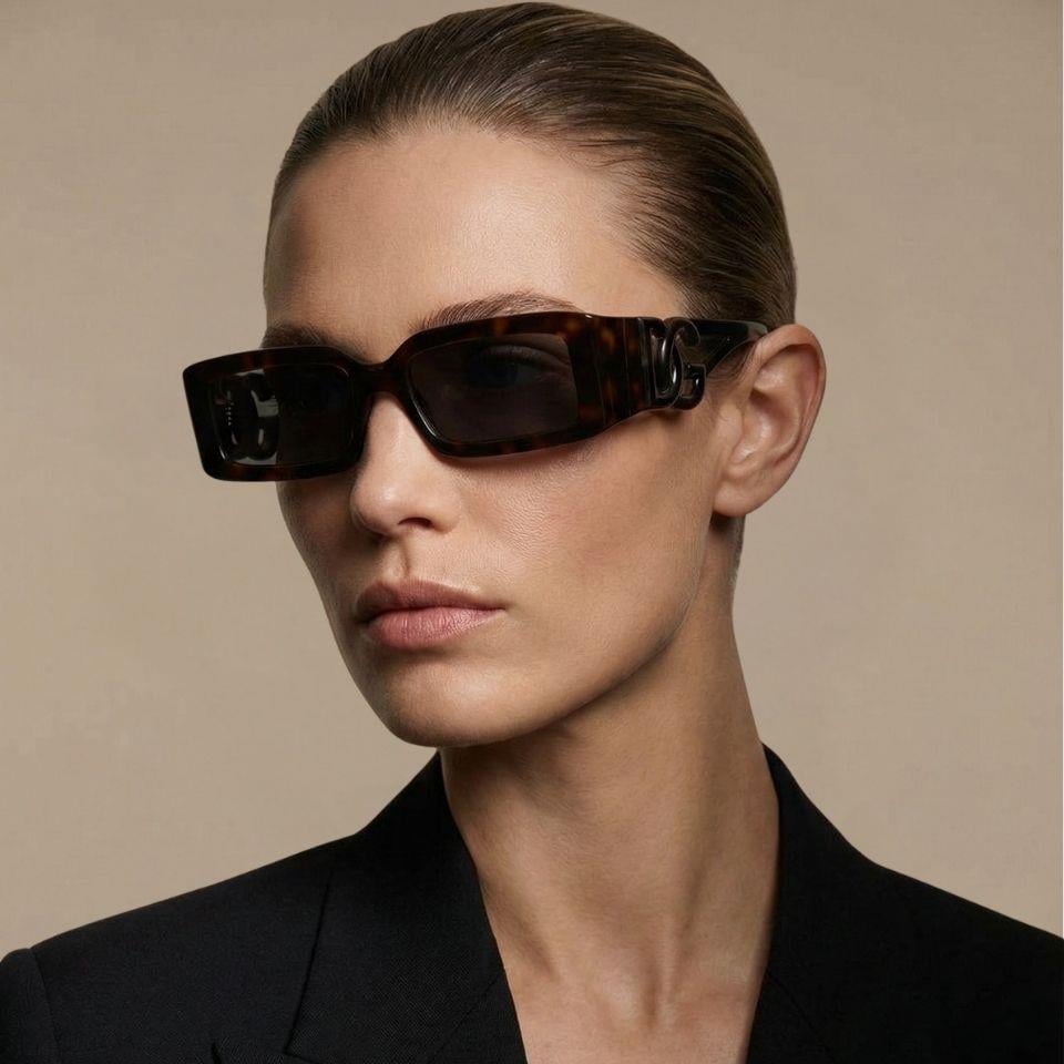 Dolce & Gabbana 6197 1935/87 53-17 Kadın Füme Mat Camlı Kahverengi Asetat Çerçeve Güneş Gözlüğü