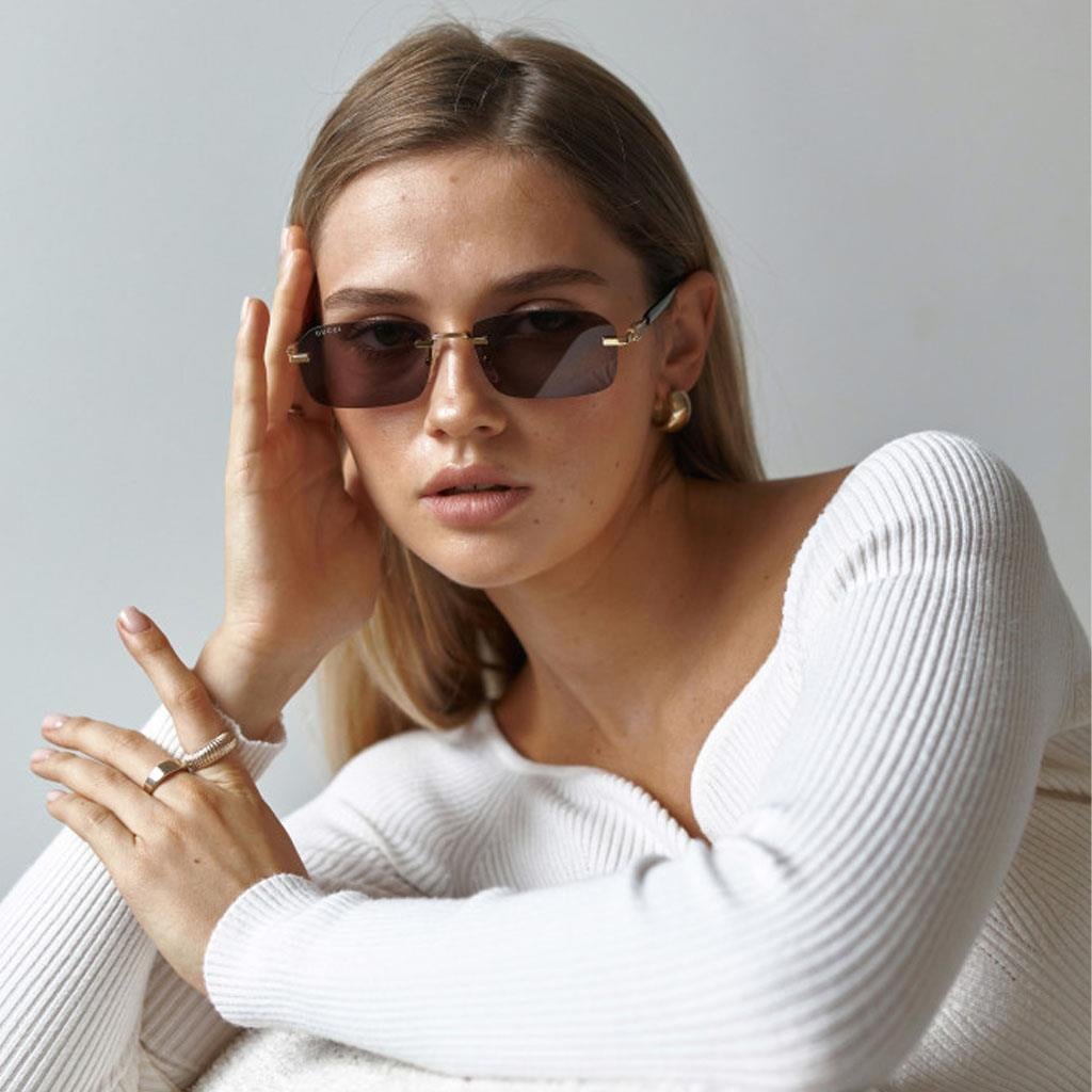 Gucci güneş gözlüğü gg1221s 001 56-16 / unisex güneş gözlüğü 