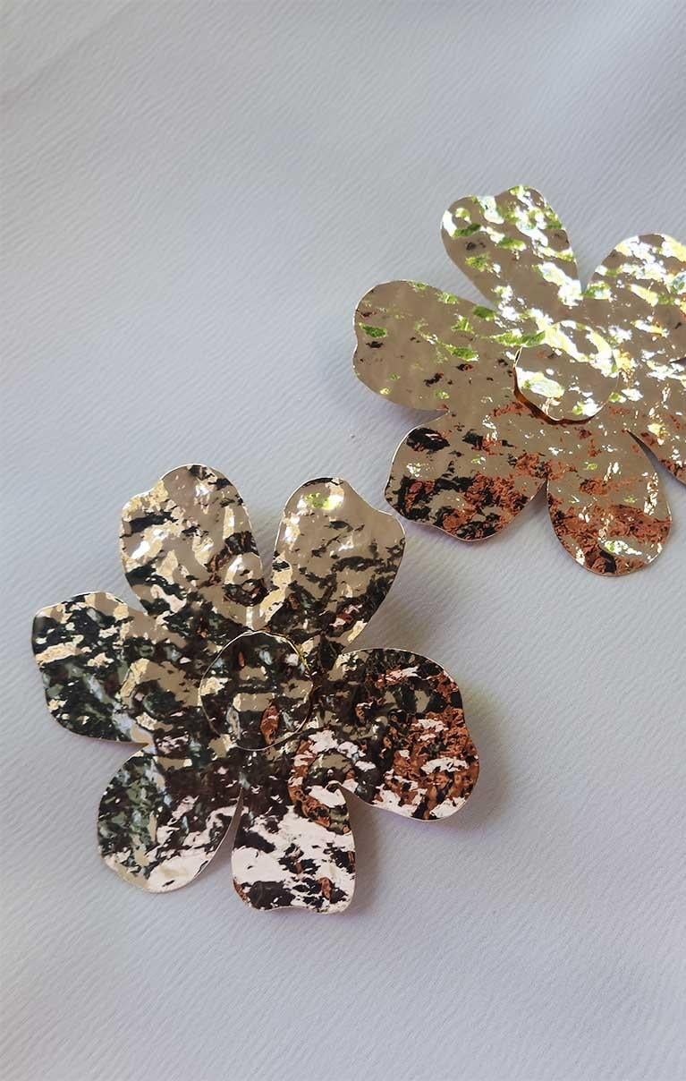 Çiçek Küpe Gold