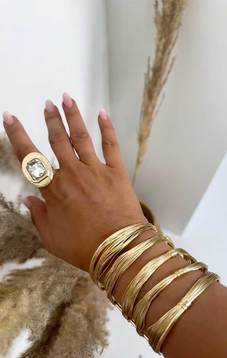 Nova Kıvrımı Bileklik Gold