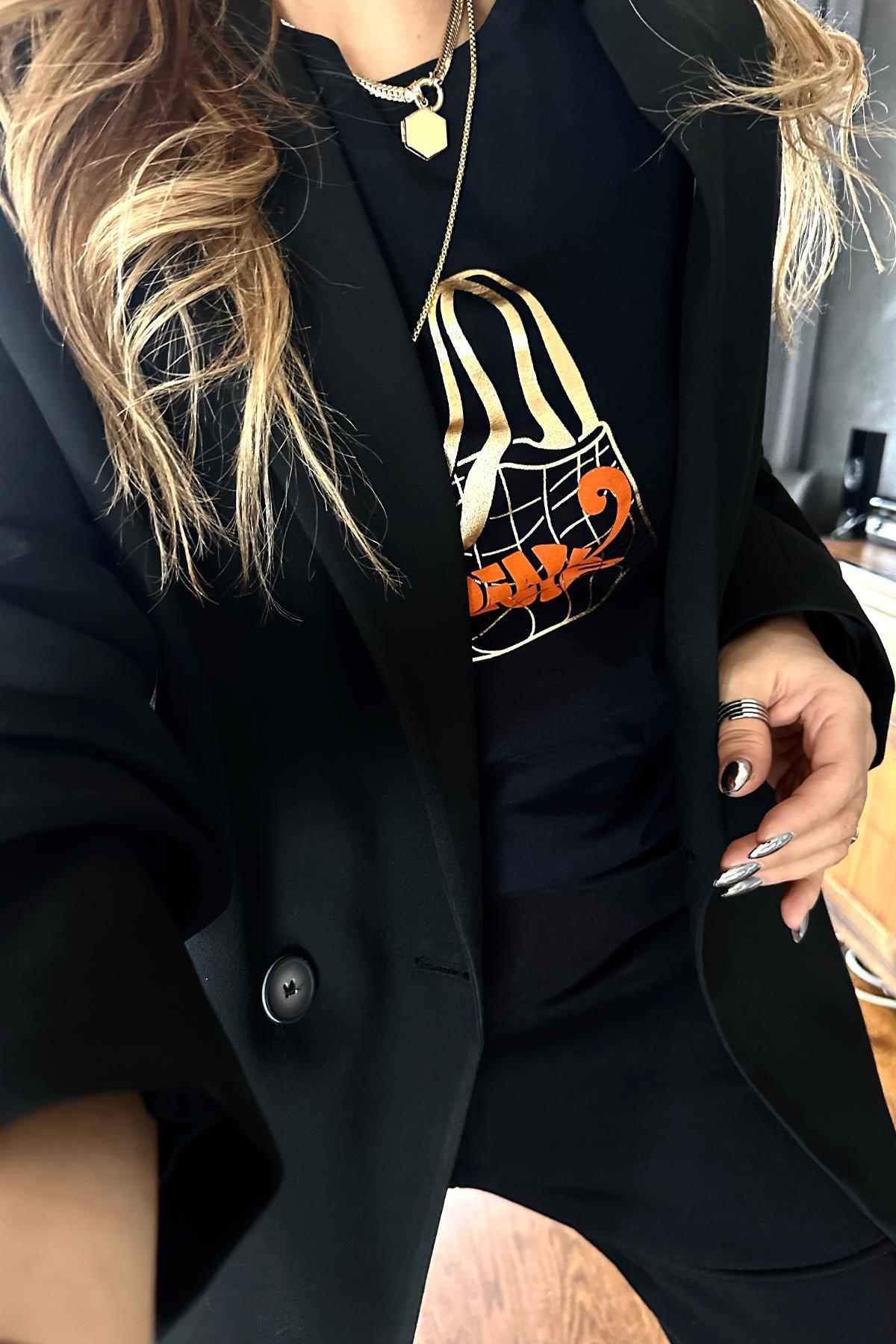 Oversize Blazer Ceket Siyah