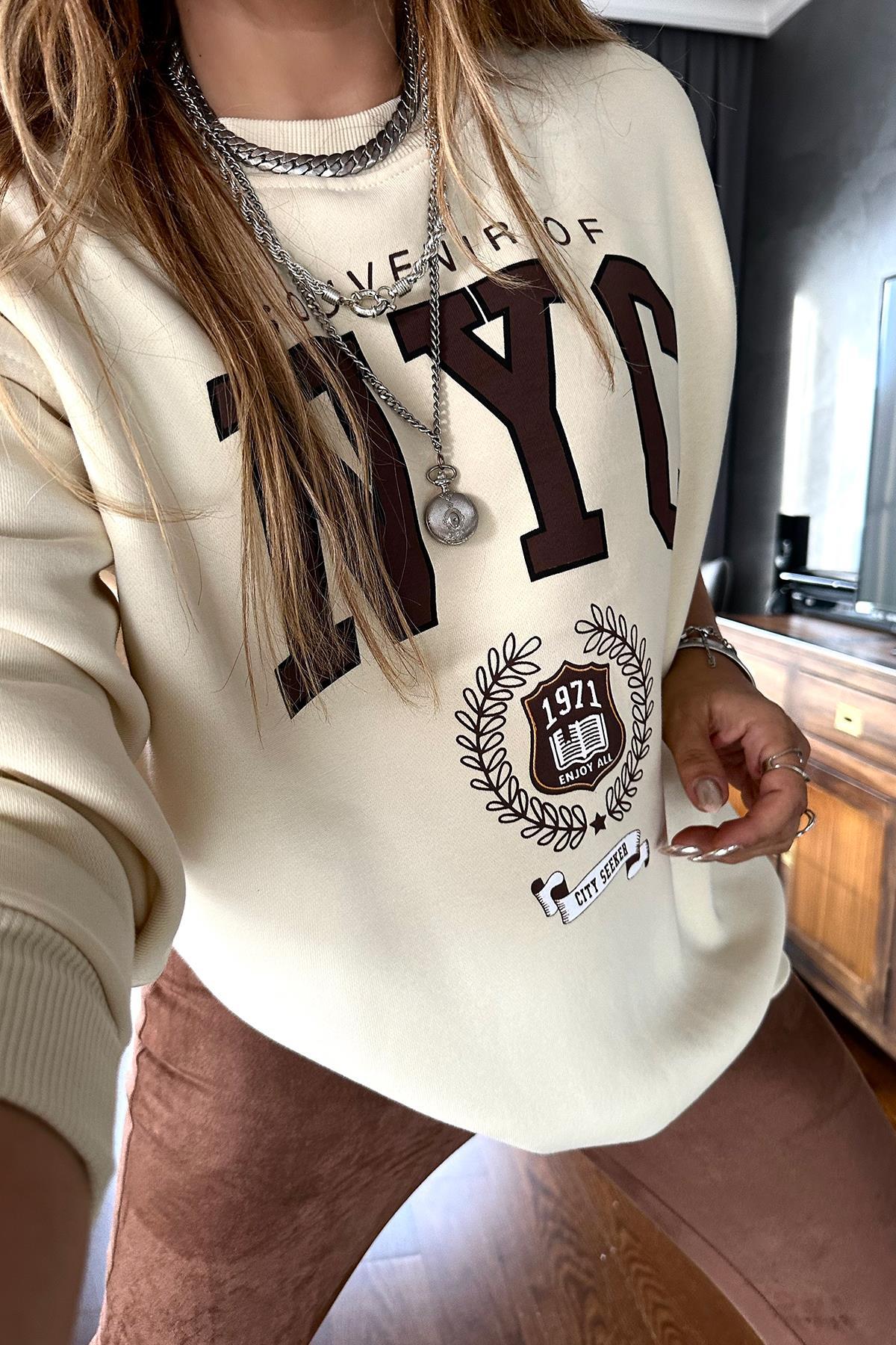 Şardonlu NYC Sweat Taş