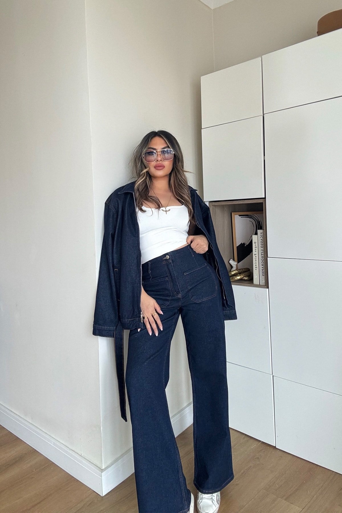 Zr Model Cepli Jean Pantolon Lacivert
