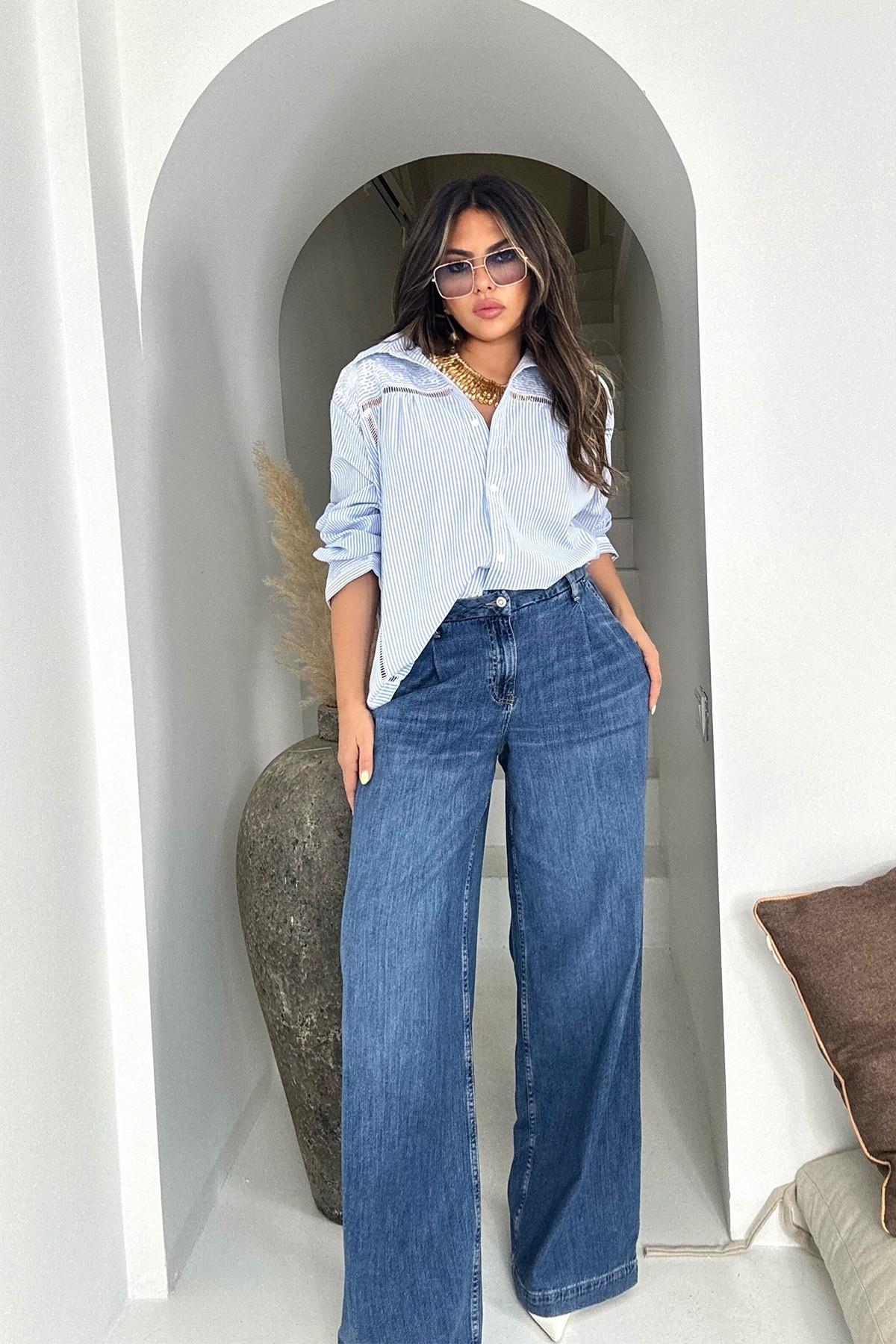 Zr Model Yandan Cepli Jean Mavi
