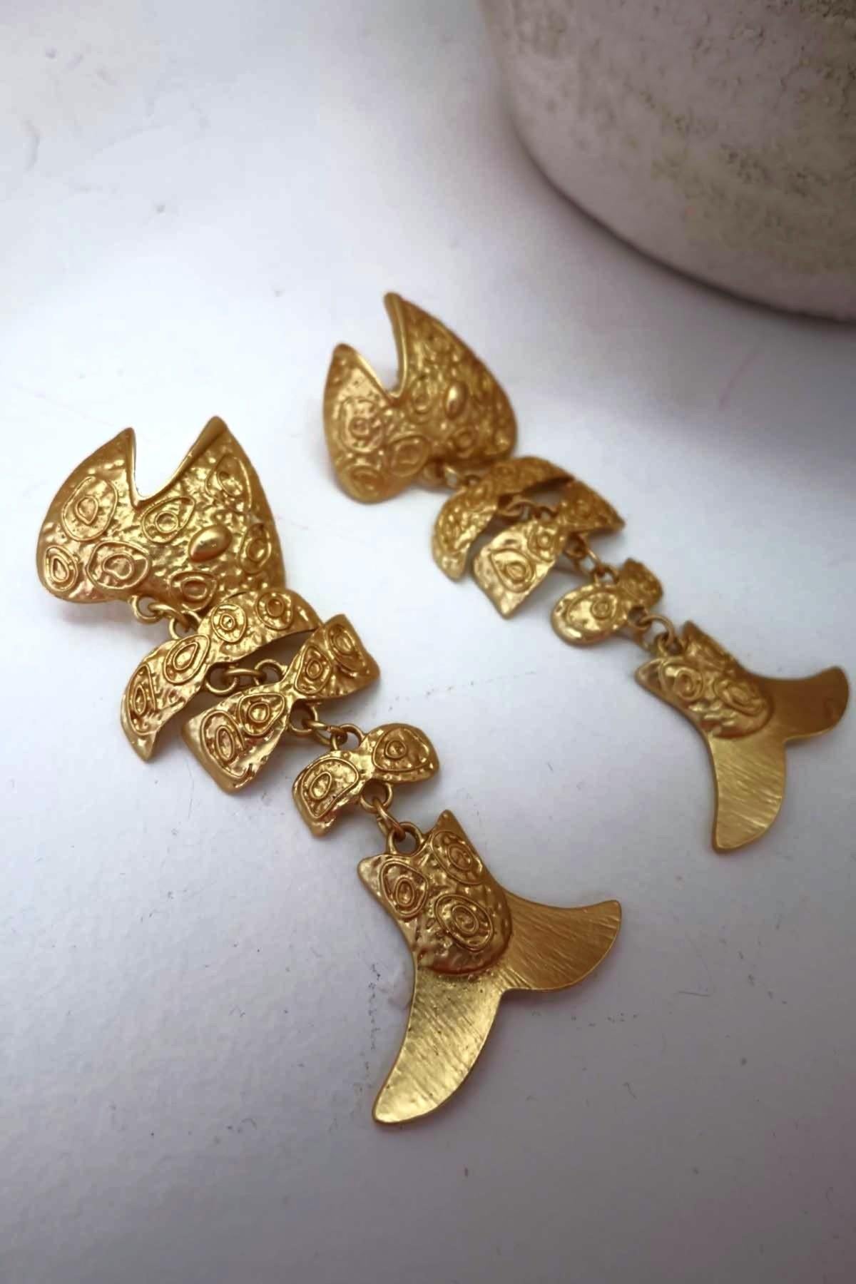 Balık Küpe Gold