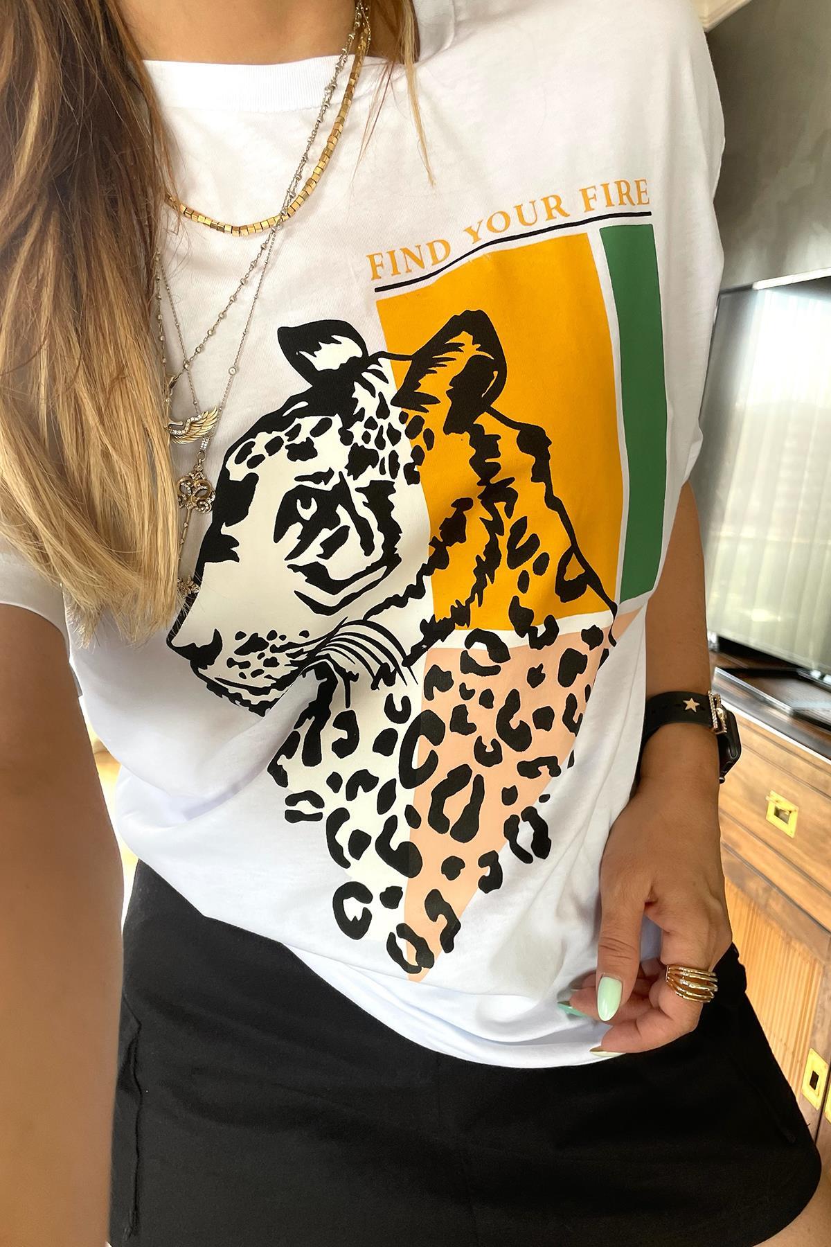 Find Your Fire Tshirt Beyaz