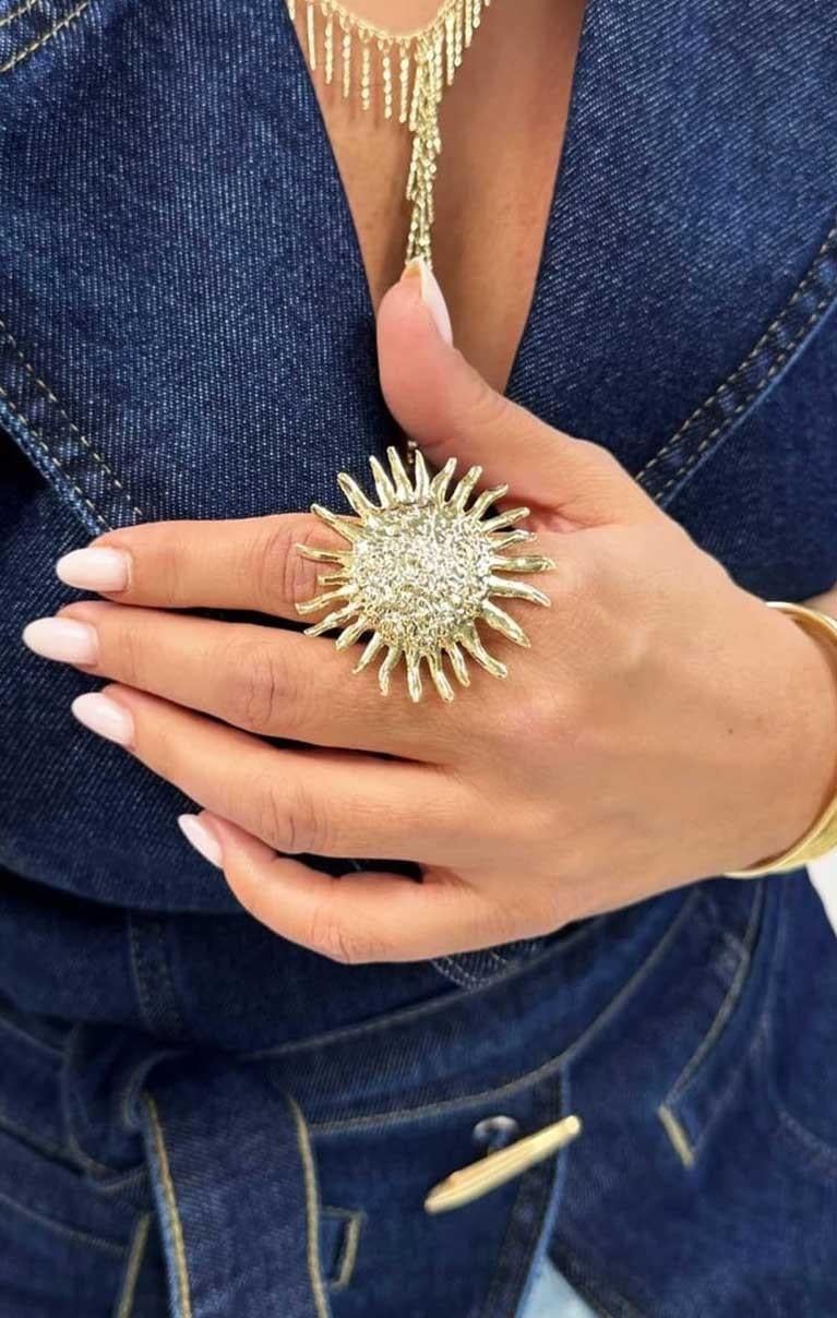 Güneşin Işıltısı Yüzük Gold