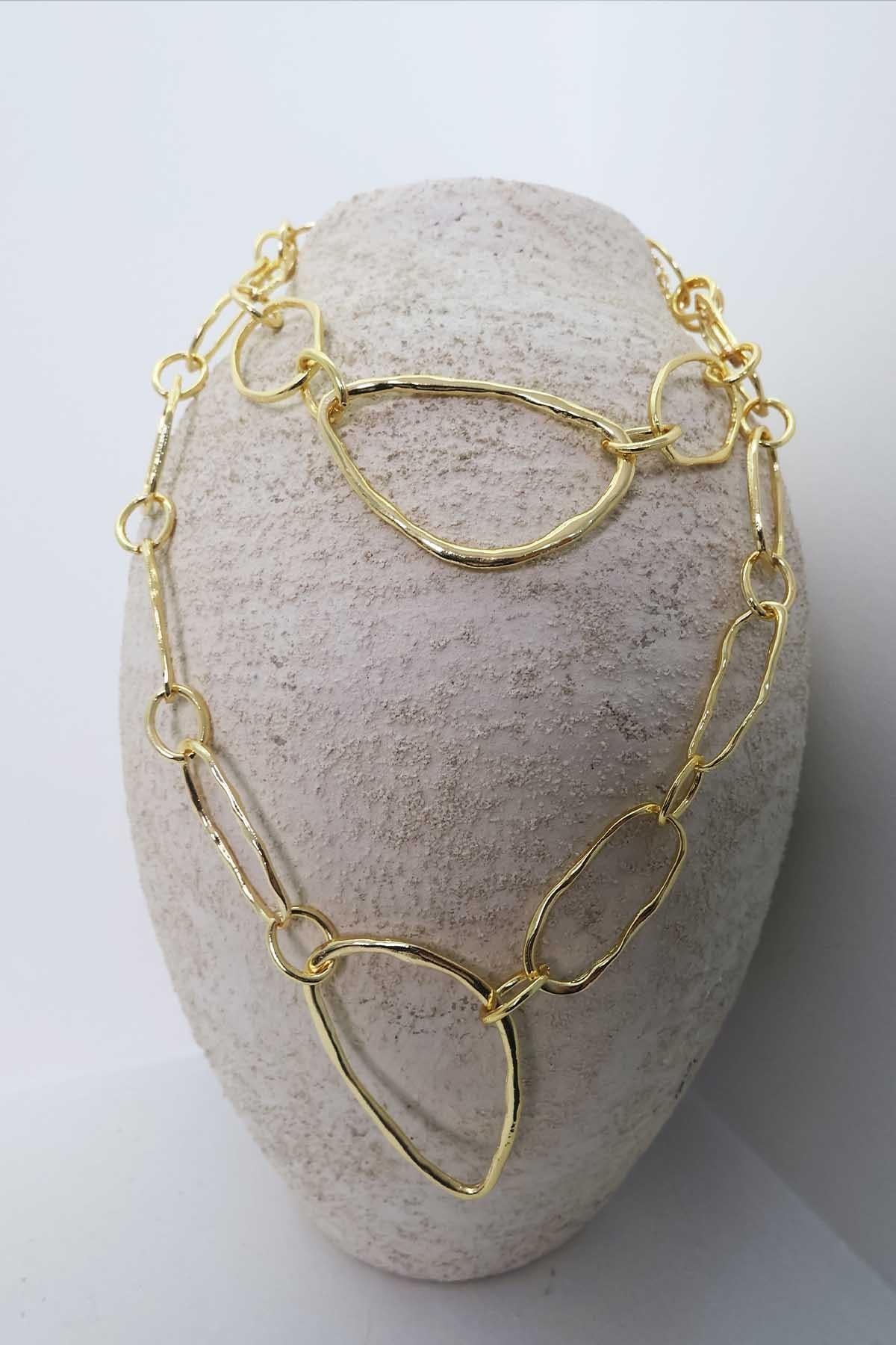 Halka Sarmal Kolye Gold
