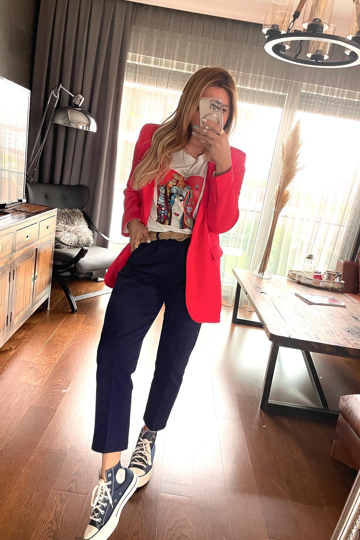 Kedi Saçlı Kız Tshirt Ekru