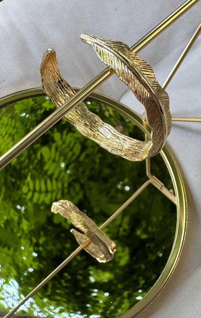 Kuş Tüyü Bileklik Gold