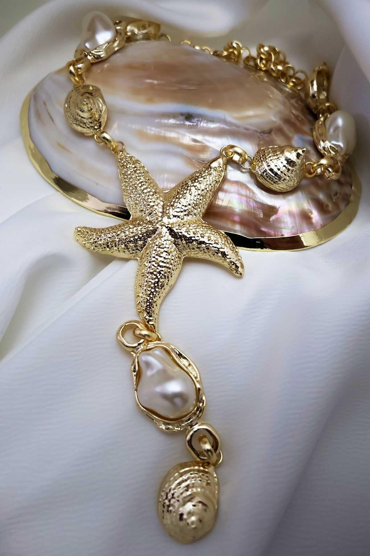 Okyanus Tınısı Kolye Gold