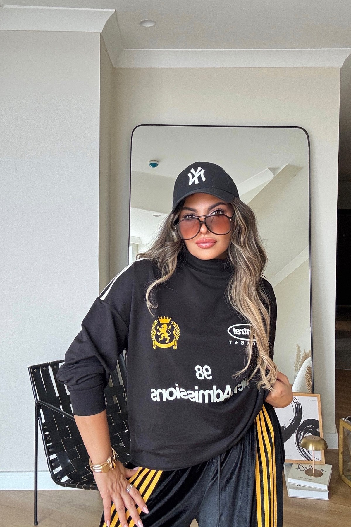 Racing Sweatshirt Siyah
