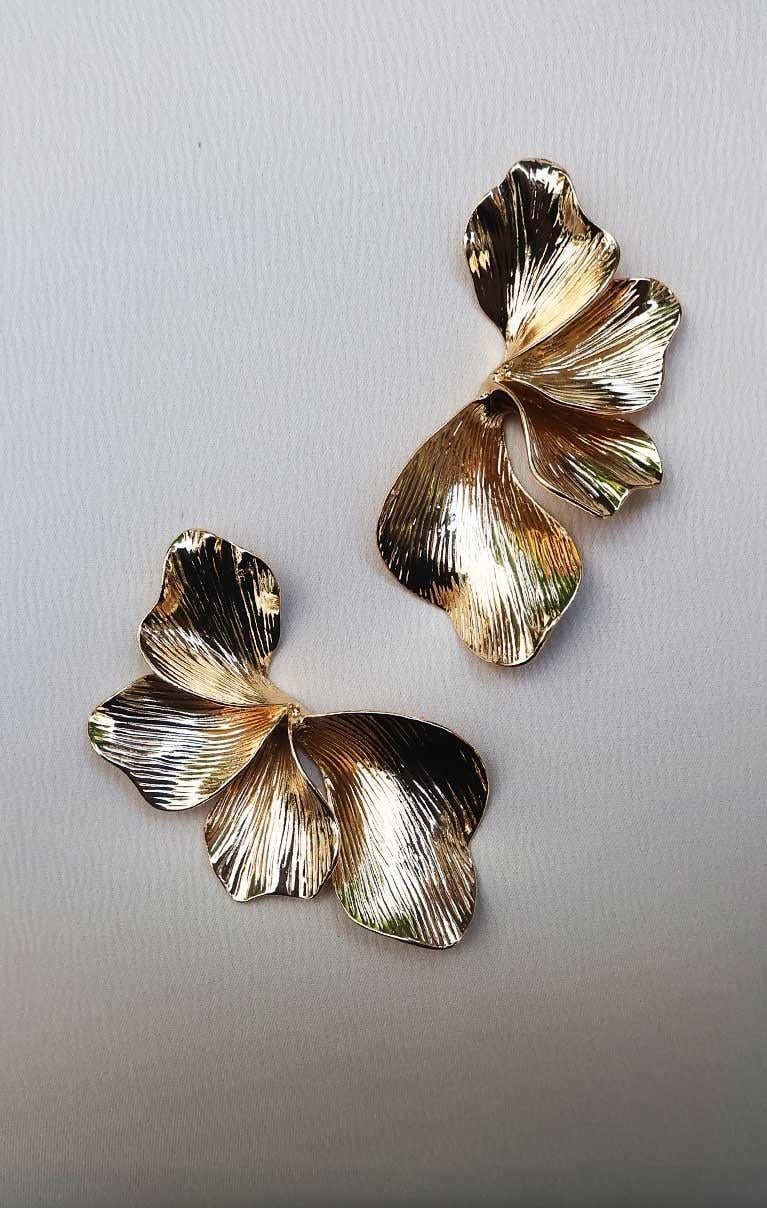 Yelpaze Küpe Gold