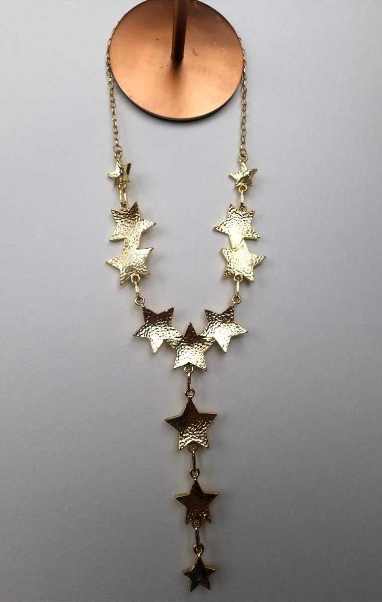 Yıldızlı Dekolte Kolyesi Gold