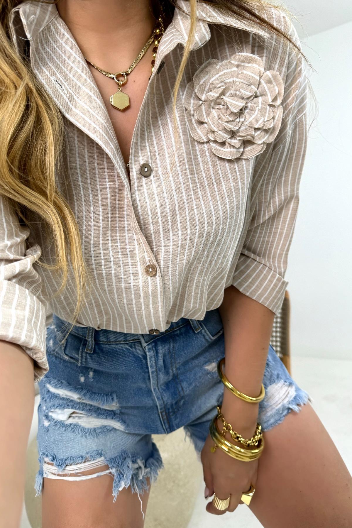 Ripped Detail Mini Jean Shorts Dark Blue