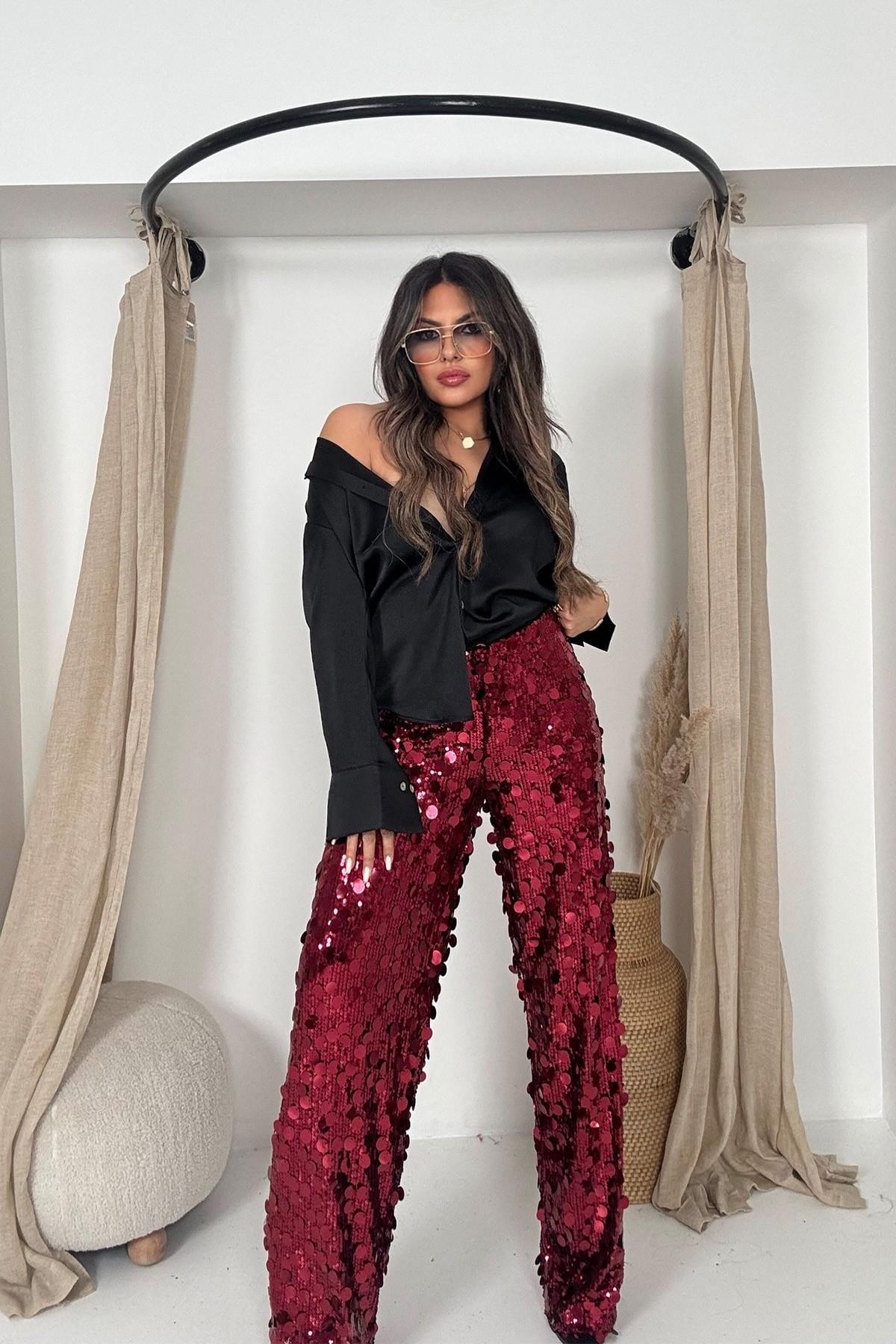 Zr Payet Pantolon Kırmızı