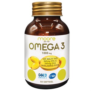 Moore Omega 3 1000 mg 50 Softgel 360 mg (EPA) 240 mg (DHA)