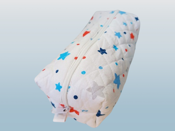 Yıldız Desen Pamuklu Kumaş Makyaj Çantası 27 x 12 x 8 cmSYG-YLDZ01