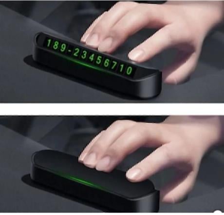 Araba Park Numaratörü Araç Içi Torpido Üstü Açılır Kapanır Neon Telefon Numarası Bırakma