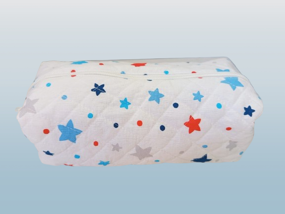 Yıldız Desen Pamuklu Kumaş Makyaj Çantası 27 x 12 x 8 cmSYG-YLDZ01