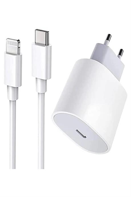 Iphone 11-12-13-14 Yeni Nesil Hızlı Şarj Aleti Seti Usb-C 20w Adaptör + Usb-C Kablo plo11