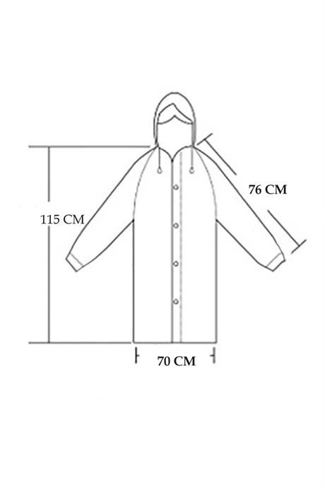 Kadın Erkek Kapüşonlu Çıtçıtlı Su Geçirmez Yağmurluk SYG01