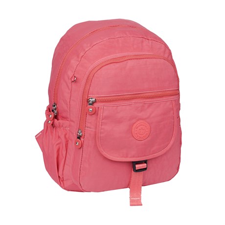 Krinkıl Kumaş Su Geçirmez Sırt Çantası-Pembe 35x32cm