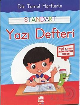 EMA KİTAP / DİK TEMEL HARFLERLE (SATANDART ÇİZGİLİ 17X24) YAZI DEFTERİ