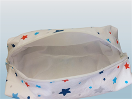 Yıldız Desen Pamuklu Kumaş Makyaj Çantası 27 x 12 x 8 cmSYG-YLDZ01