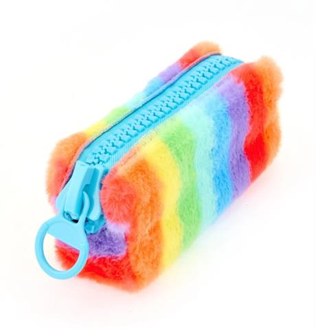 Unicus Big Zip Süper Rainbow Tavşan Tüylü Kalem Kutusu SYG-Unicus988