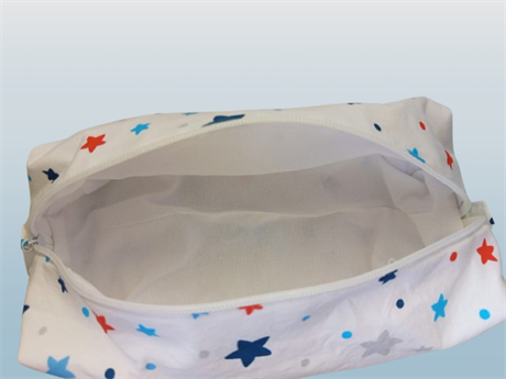 Yıldız Desen Pamuklu Kumaş Makyaj Çantası 27 x 12 x 8 cmSYG-YLDZ01