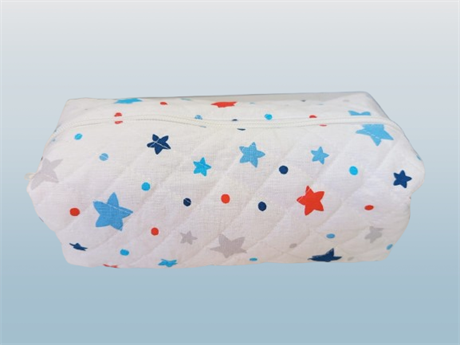 Yıldız Desen Pamuklu Kumaş Makyaj Çantası 27 x 12 x 8 cmSYG-YLDZ01