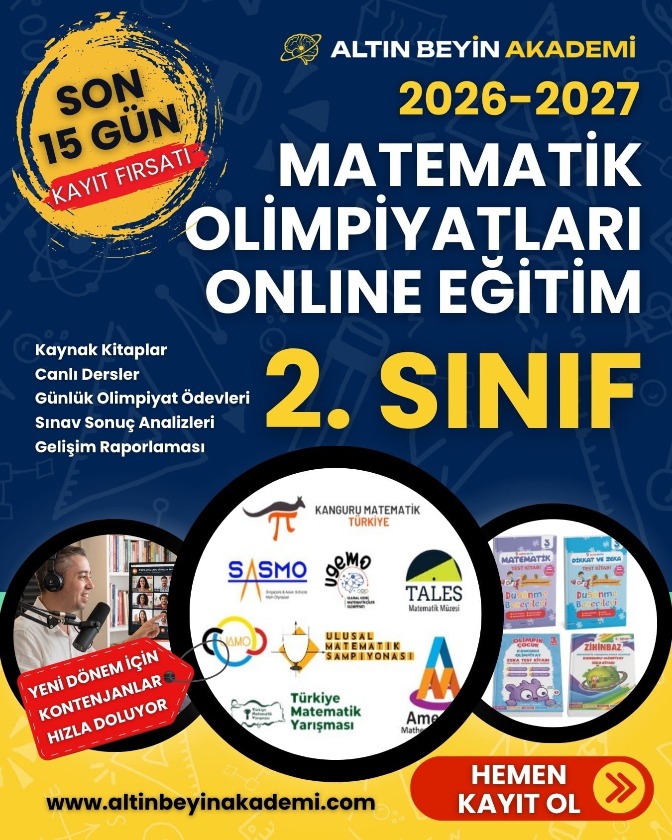 2026-2027 2. Sınıf Matematik Olimpiyatları Hazırlık Paketi | Bilsem Kanguru Matematik Hazırlık
