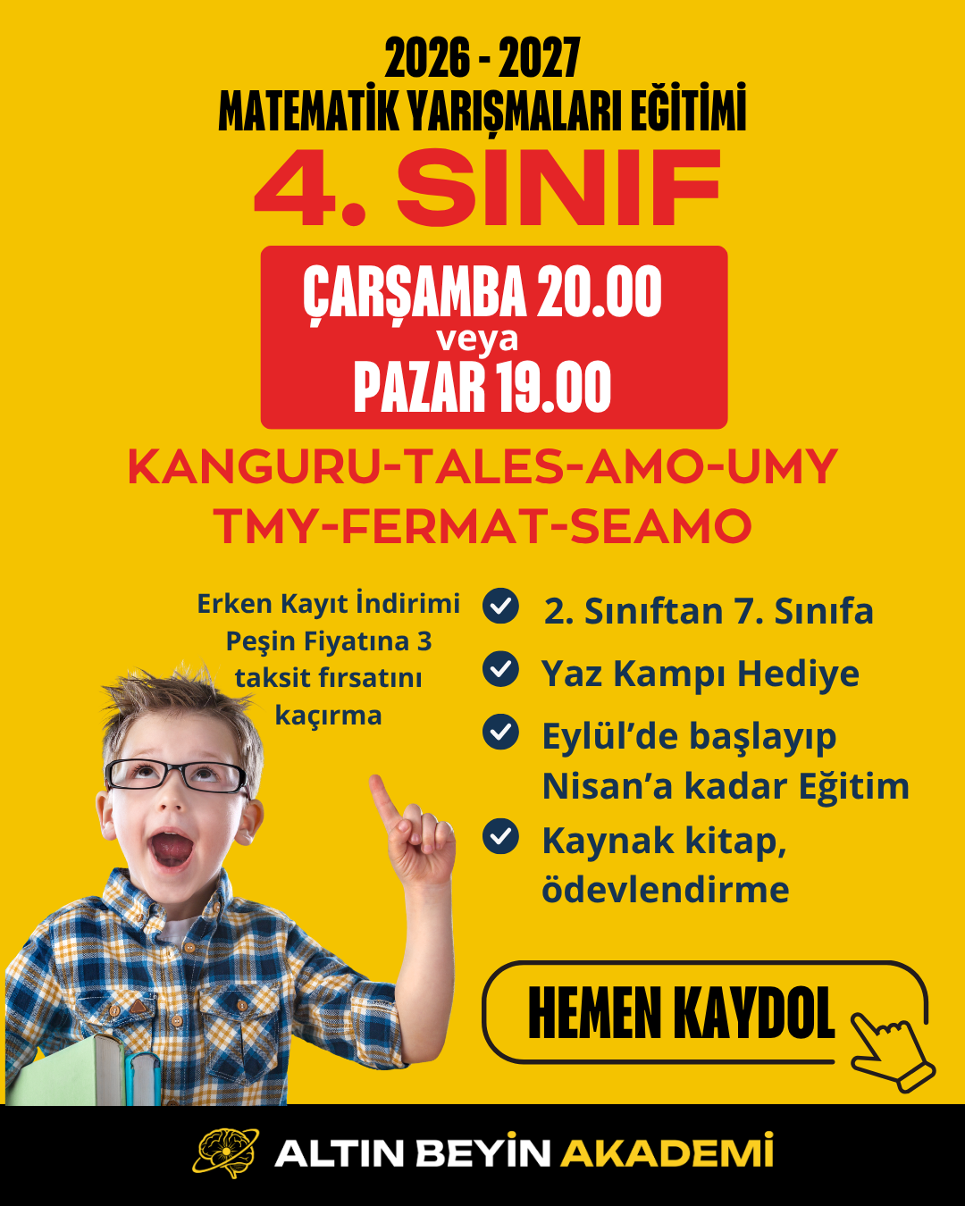 2026-2027 4. Sınıf Matematik Yarışmaları Erken Kayıt Paketi (Kitap Seti) | Bilsem Kanguru Matematik Hazırlık