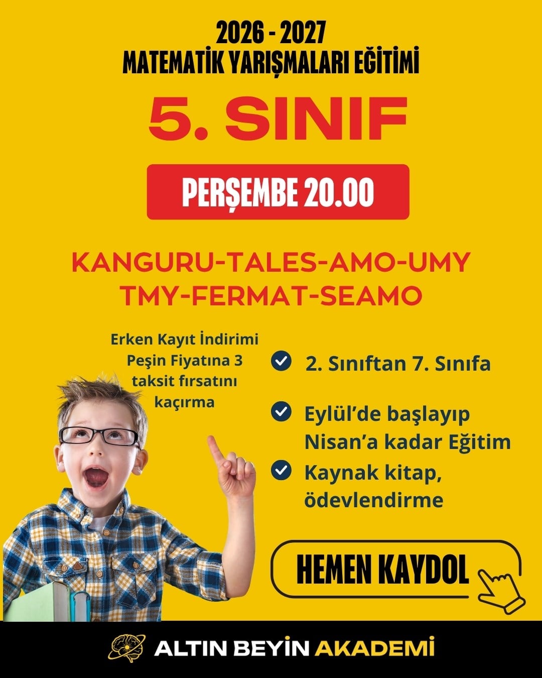 2026-2027 5. Sınıf Matematik Yarışmaları Erken Kayıt Paketi (Kitap Seti) | Bilsem Kanguru Matematik Hazırlık