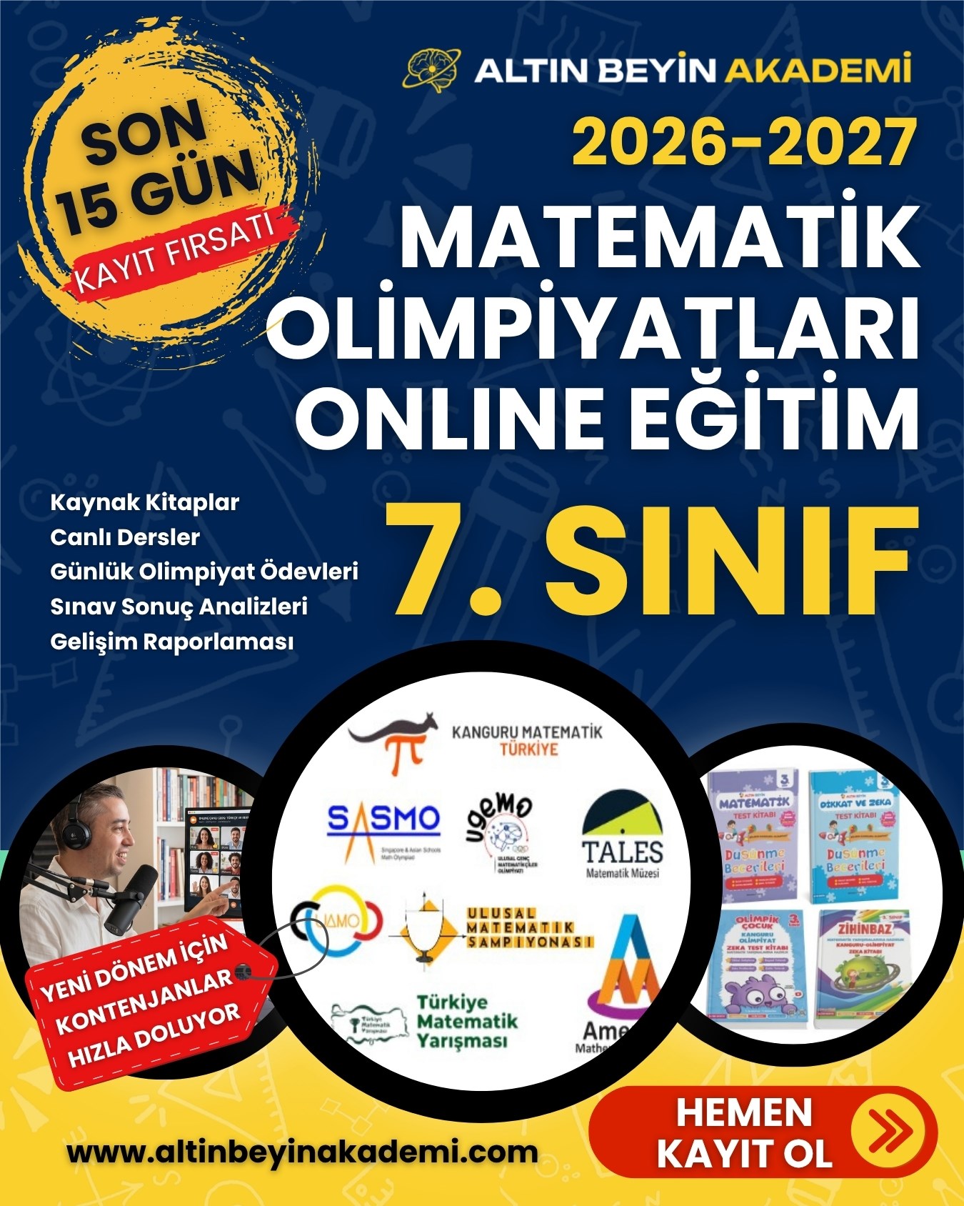 2026-2027 7. Sınıf Matematik Olimpiyatları Hazırlık Paketi | Bilsem Kanguru Matematik Hazırlık
