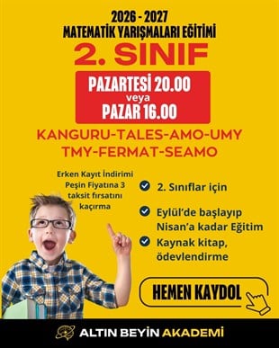 2026-2027 2. Sınıf Matematik Yarışmaları Erken Kayıt Paketi (Kitap Seti) | Bilsem Kanguru Matematik Hazırlık