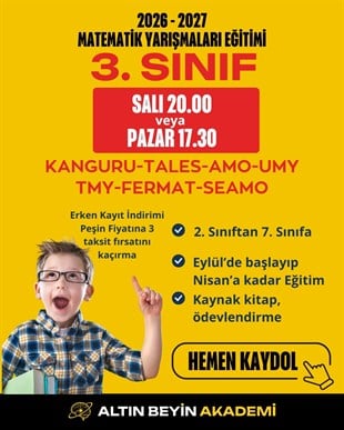2026-2027 3. Sınıf Matematik Yarışmaları Erken Kayıt Paketi (Kitap Seti) | Bilsem Kanguru Matematik Hazırlık