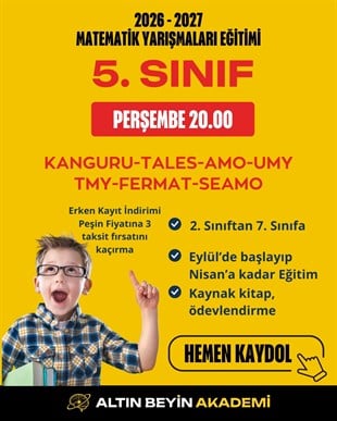 2026-2027 5. Sınıf Matematik Yarışmaları Erken Kayıt Paketi (Kitap Seti) | Bilsem Kanguru Matematik Hazırlık