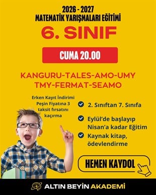 2026-2027 6. Sınıf Matematik Yarışmaları Erken Kayıt Paketi (Kitap Seti) | Bilsem Kanguru Matematik Hazırlık
