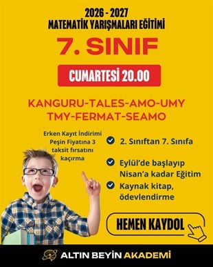 2026-2027 7. Sınıf Matematik Yarışmaları Erken Kayıt Paketi(Kitap Seti) | Bilsem Kanguru Matematik Hazırlık