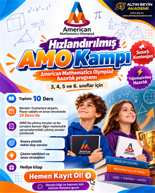 Hızlandırılmış AMO Kampı | Amerikan Matematik Olimpiyatları Hazırlık Paketi | 3, 4, 5 ve 6. Sınıflar | Bilsem Kanguru Matematik Hazırlık