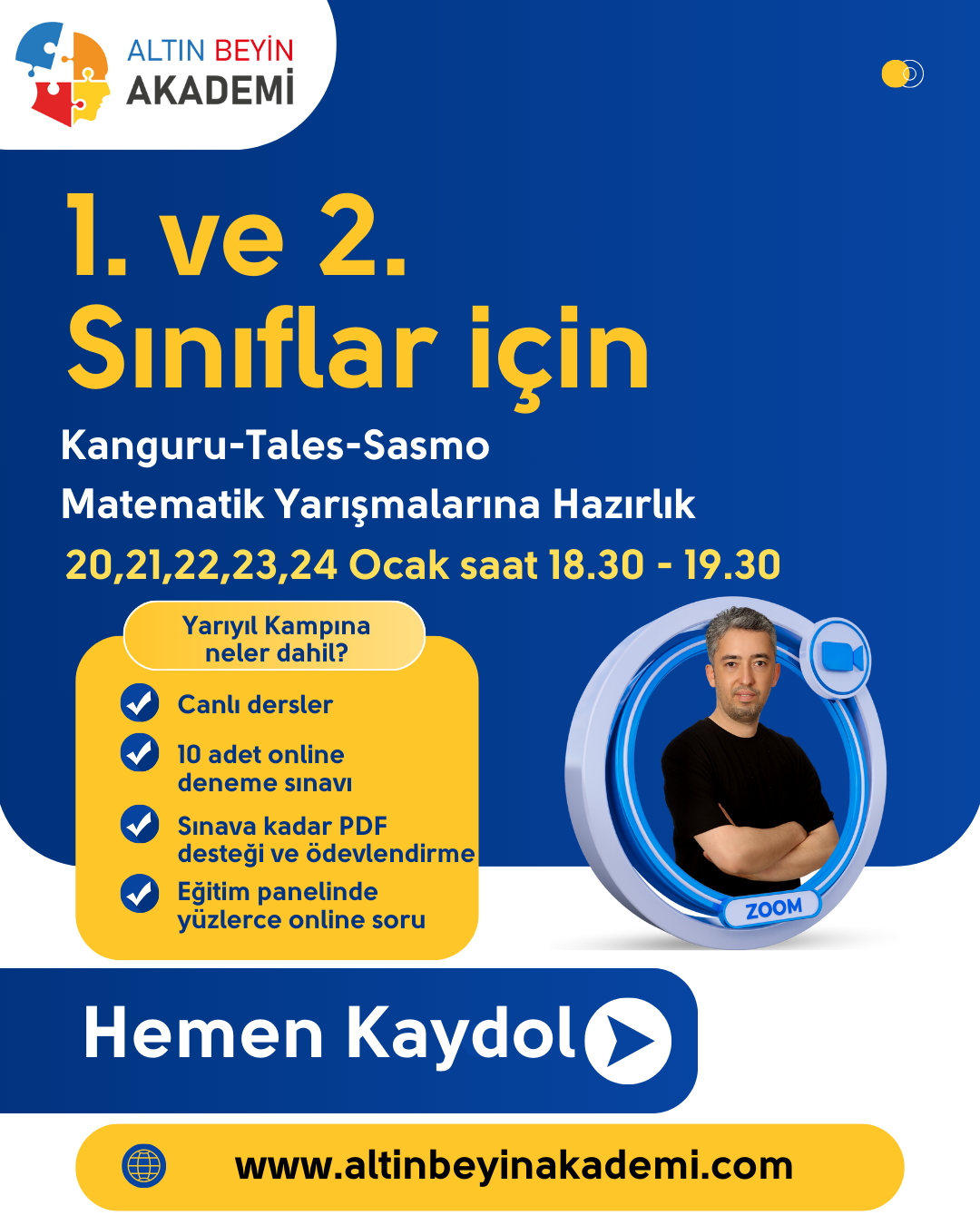 1. ve 2. Sınıf Yarıyıl Matematik Yarışmalarına Hazırlık Paketi (Hızlandırılmış) | Bilsem Kanguru Matematik Hazırlık