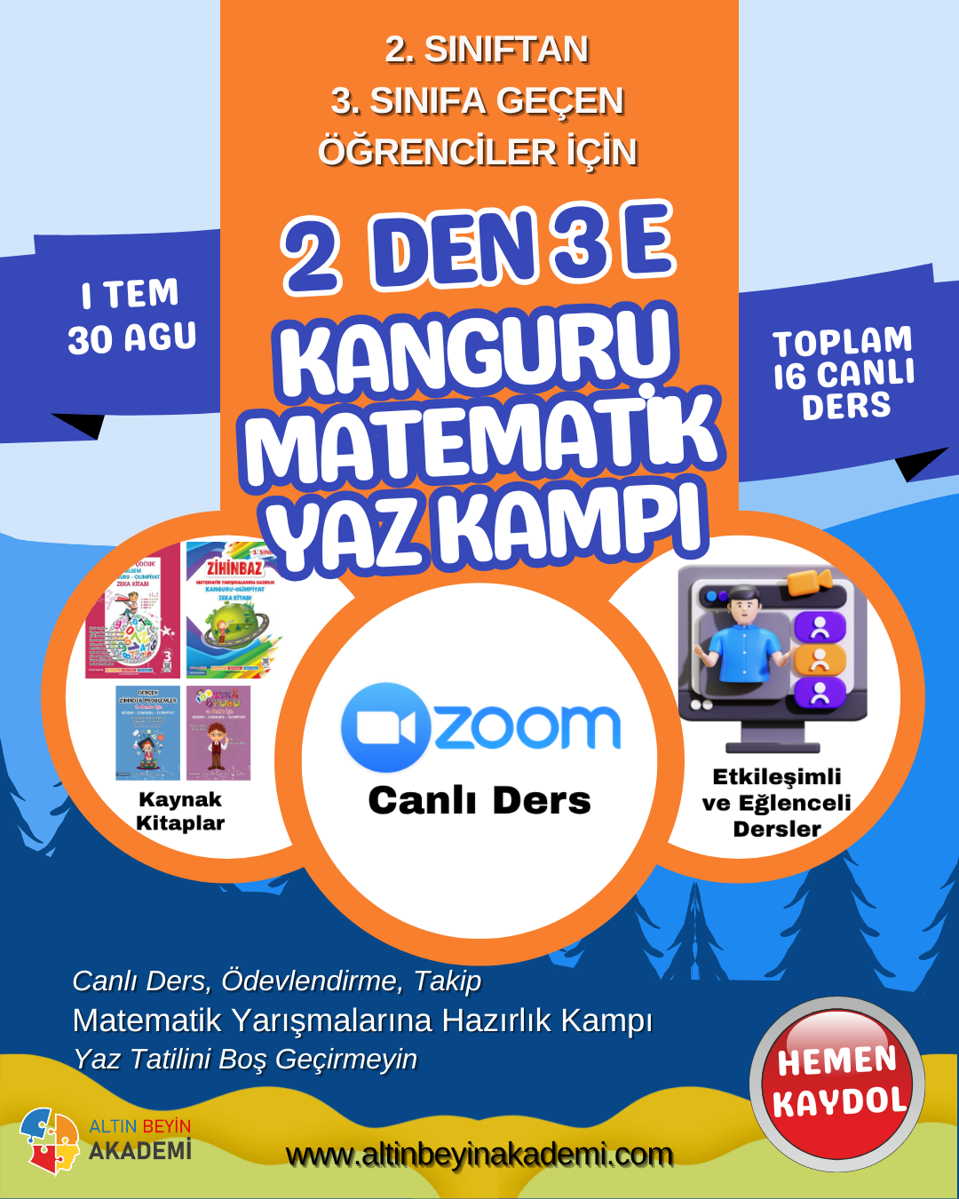 2 den 3 e Kanguru Matematik Yaz Kampı | Bilsem Kanguru Matematik Hazırlık