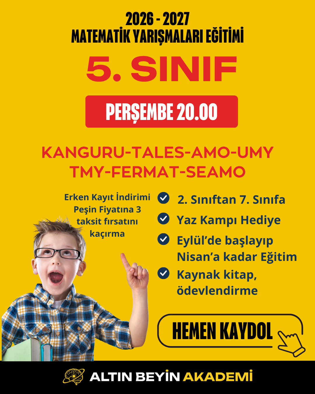 2026-2027 5. Sınıf Matematik Yarışmaları Erken Kayıt Paketi (Kitap Seti) | Bilsem Kanguru Matematik Hazırlık