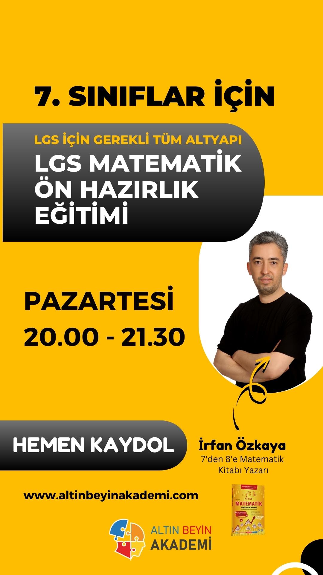 7. Sınıf LGS Ön Hazırlık Eğitimi Paketi-PAZARTESİ | Bilsem Kanguru Matematik Hazırlık