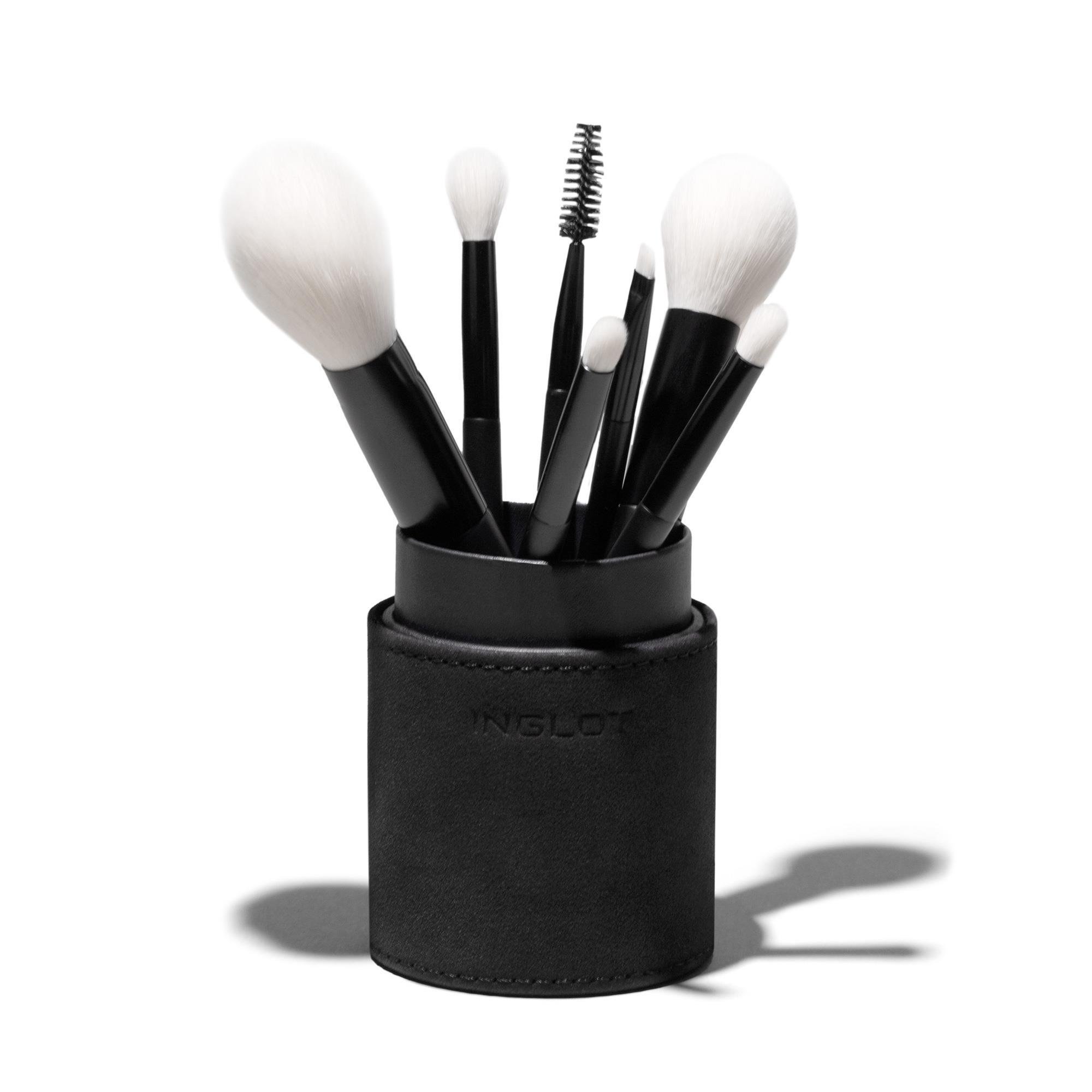 Inglot Brush Tube Makyaj Fırça Seti – Siyah (7’li Set)