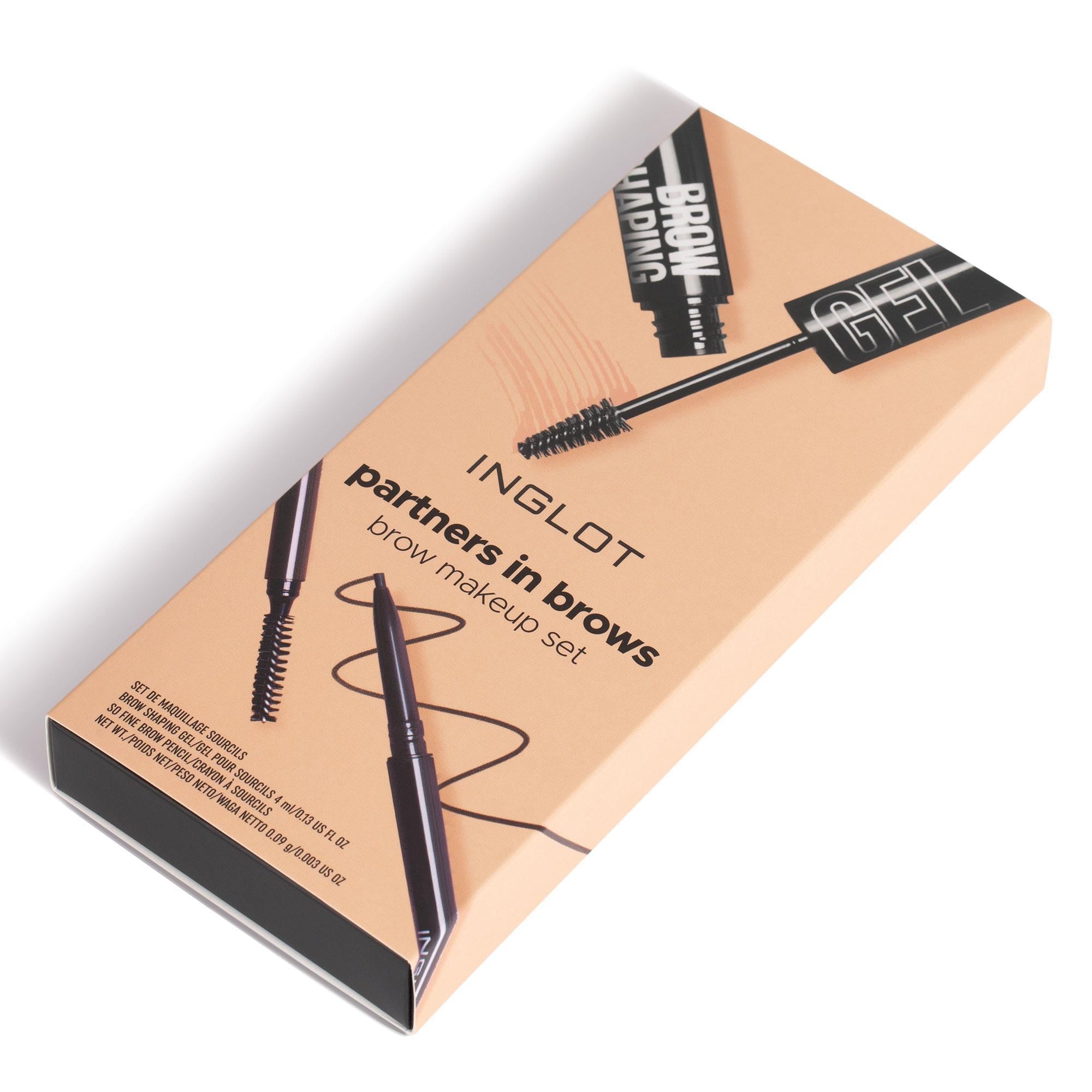 INGLOT Partners in Brows Kaş Makyaj Seti – Kaş Şekillendirici Jel + İnce Uçlu Kaş Kalemi