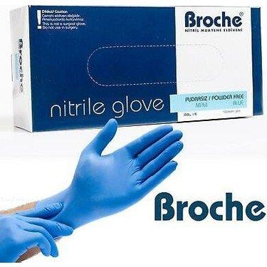 Broche Nitril Eldiven Pudrasız