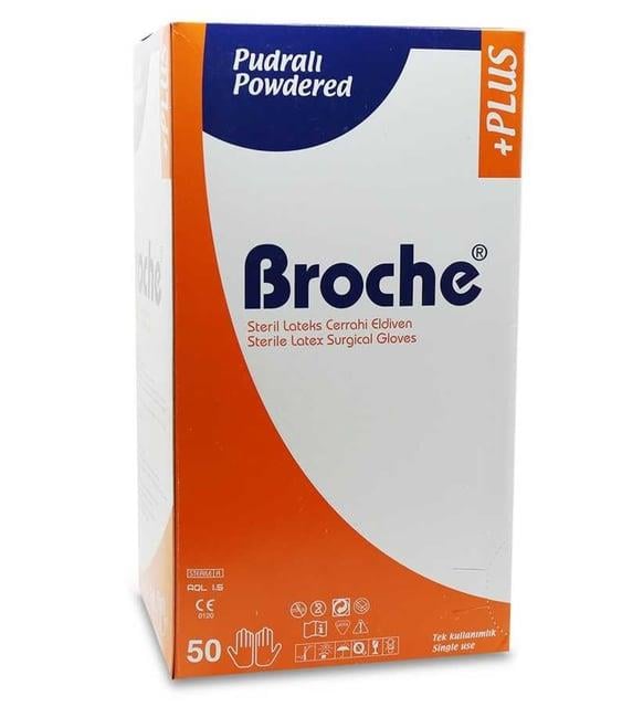Broche Steril  Pudralı Cerrahi Eldiven